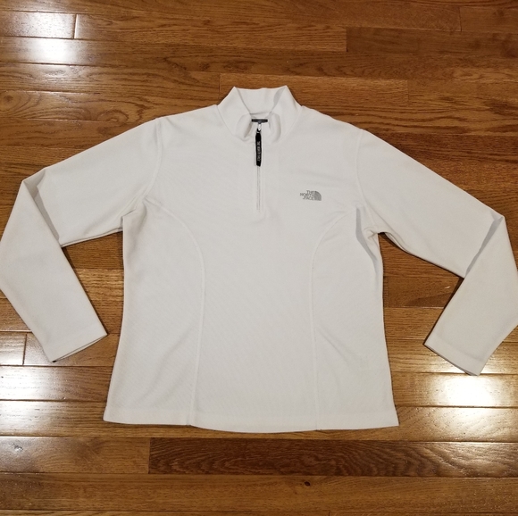 The North Face Tops - TNF large white 1/4 zip pullover
